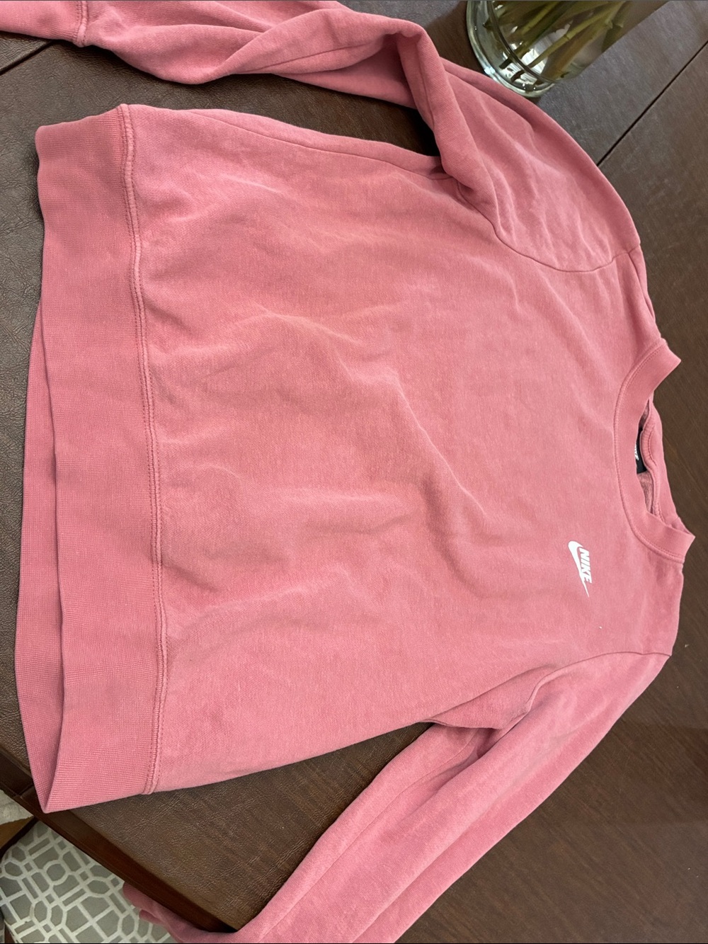 Nike Rose Crewneck Sweatshirt with White Logo